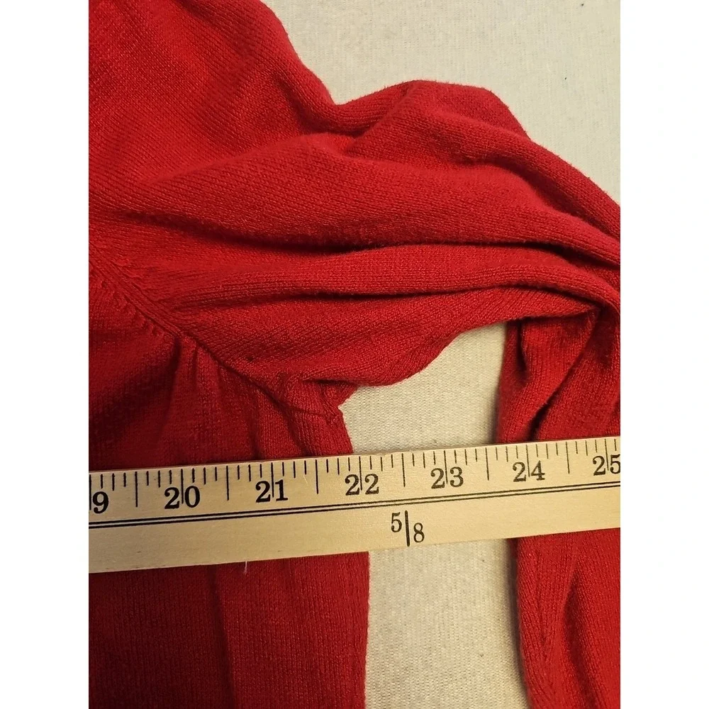 J Jill Red Tunic Sweater Top Womens Plus Size 2X Lightweight Viscose Cotto Blend